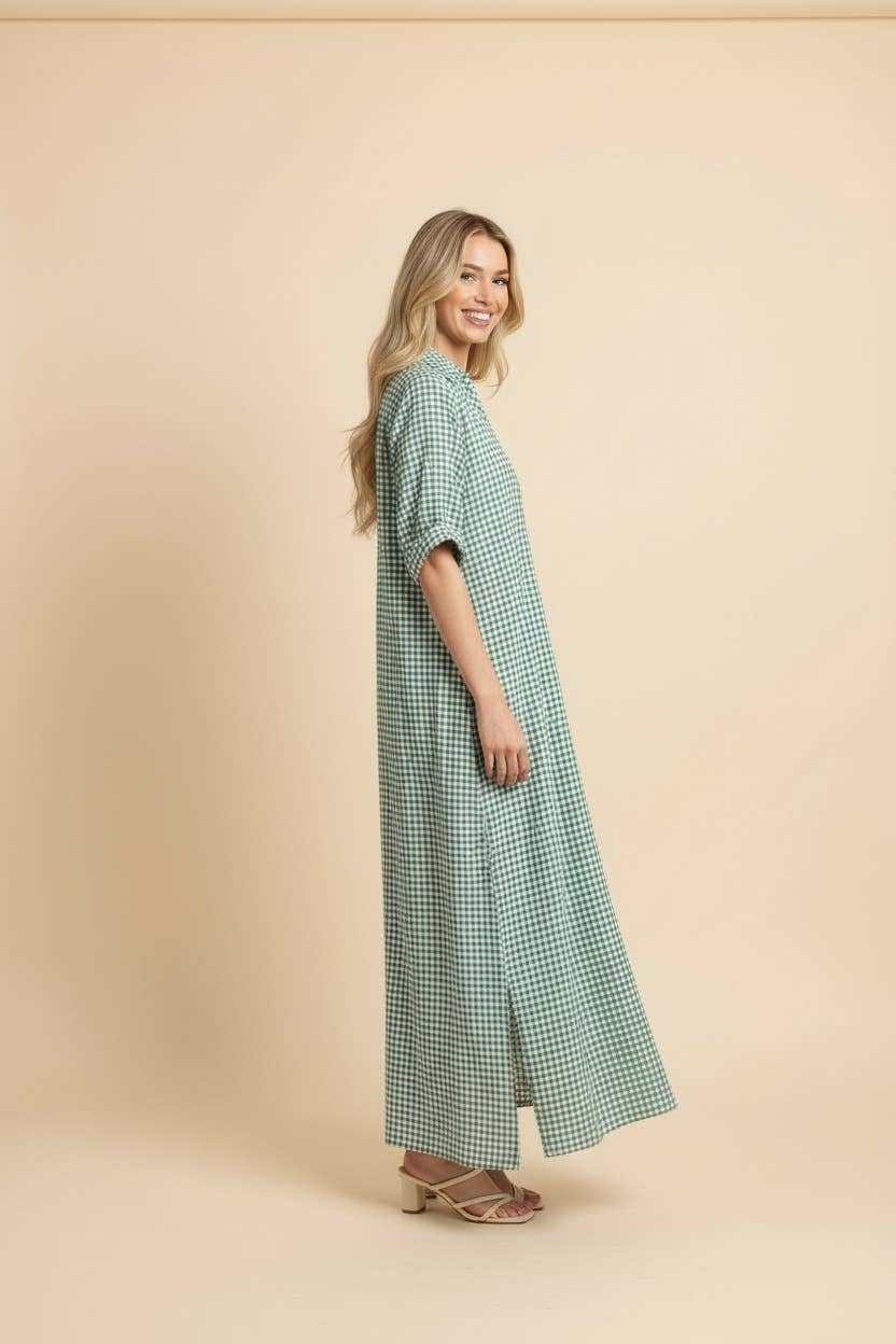 Gingham Maxi Dress