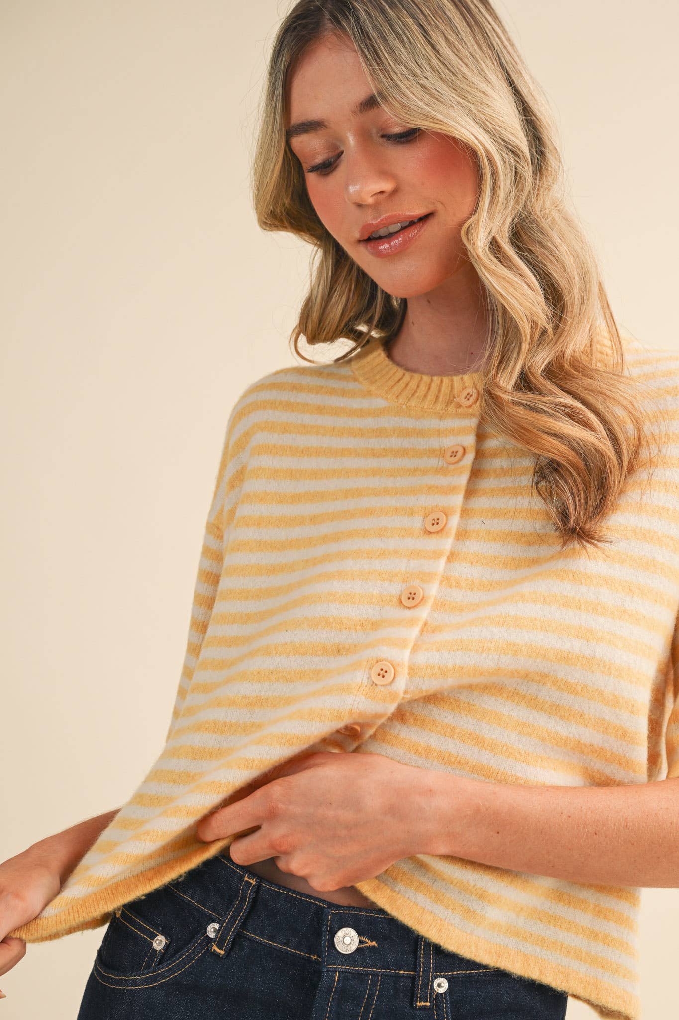 Lilly Striped Sweater Cardigan