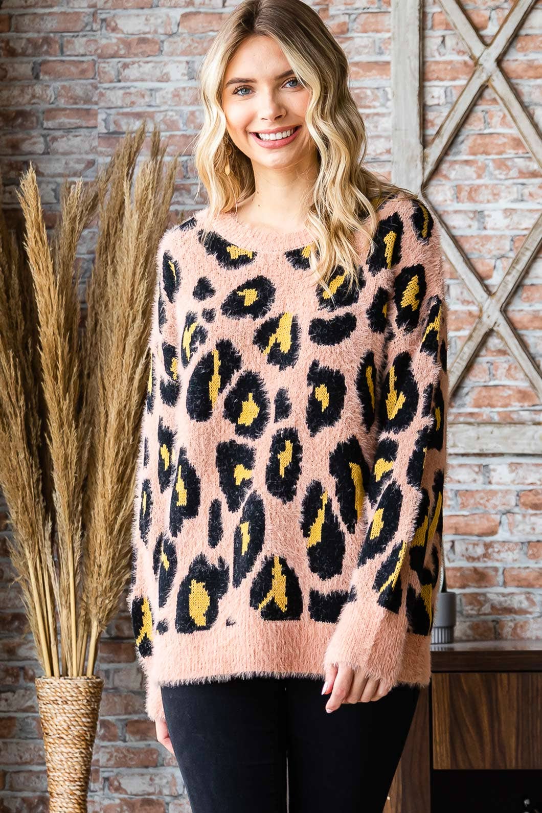 Leopard Round Neck Sweater