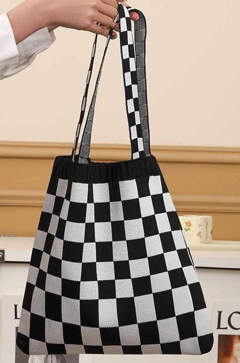 Checker Tote Bag