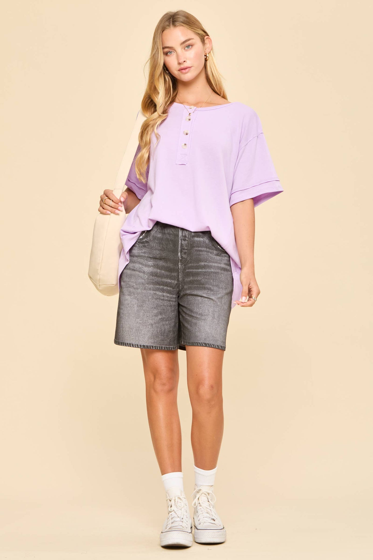 Textured Terry Knit Top