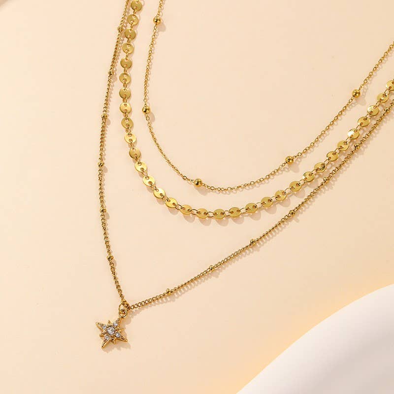 18K Tarnish Free Layered Necklace