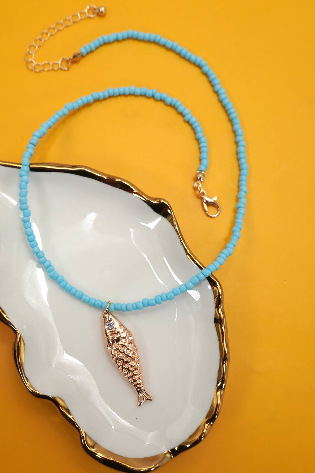Waterproof Beaded Sardine Necklace