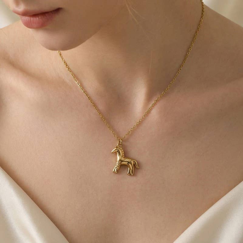 Waterproof Horse Necklace