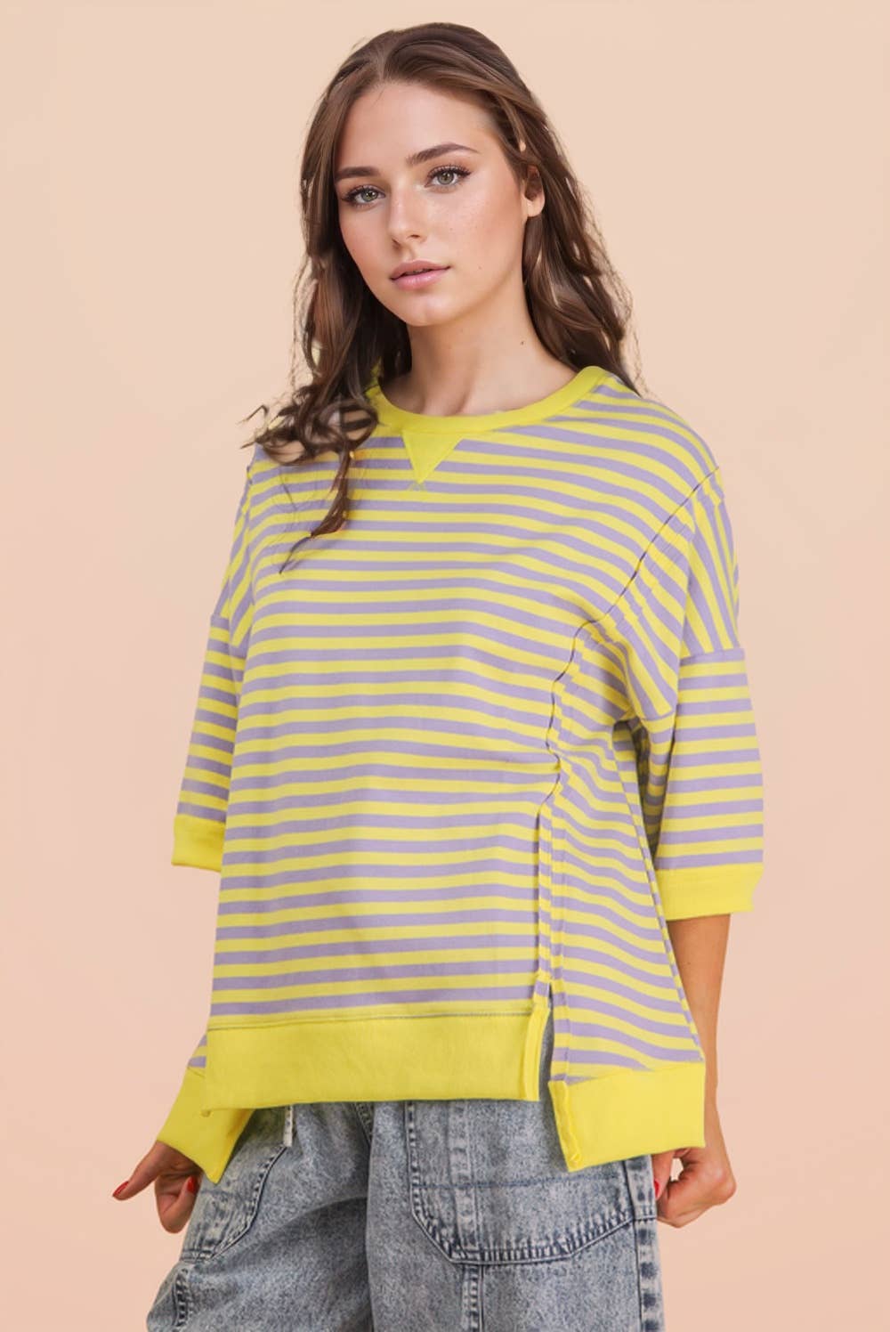 Ava Stripe Casual Knit Top