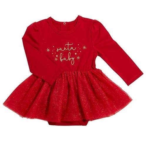 Santa Baby Tulle Dress with Bottom Snaps