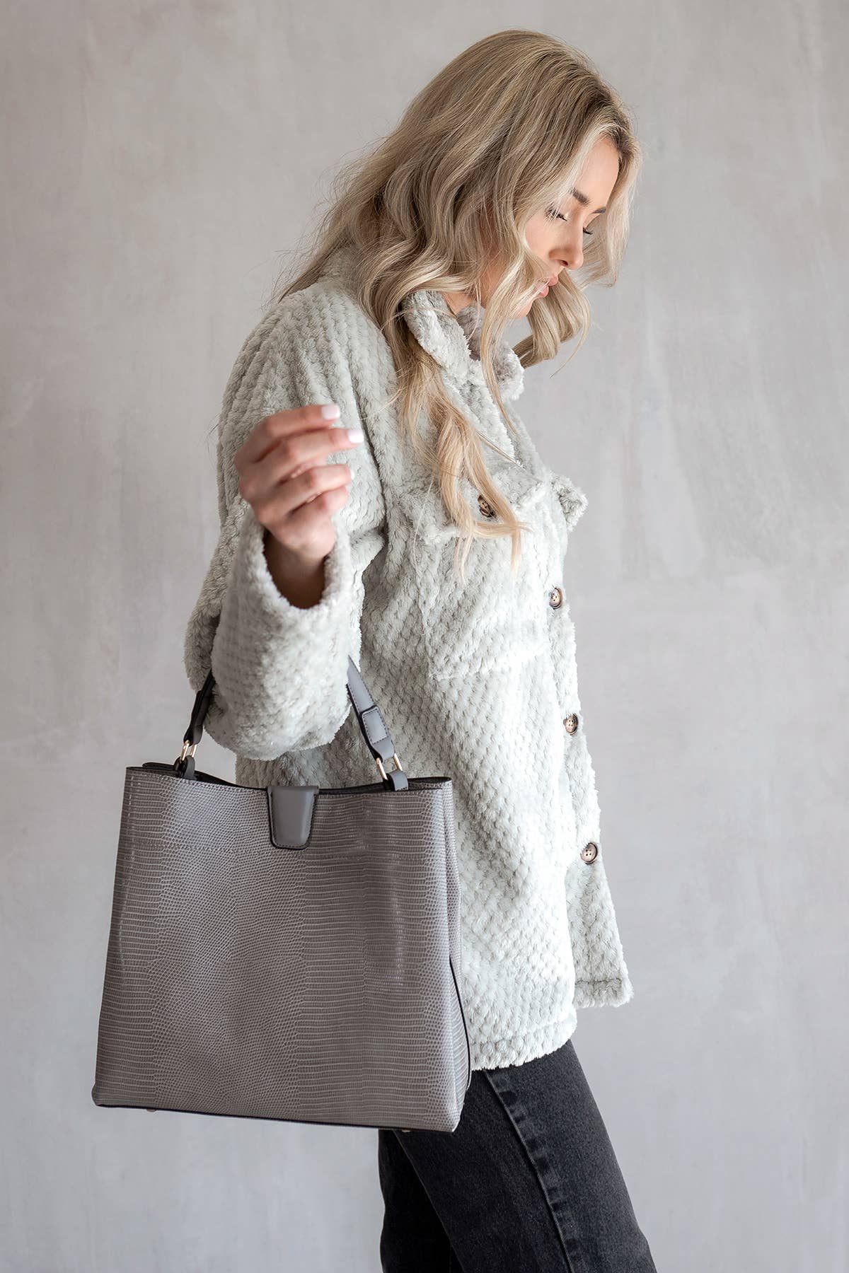 Tati Lizard Monogrammable Satchel