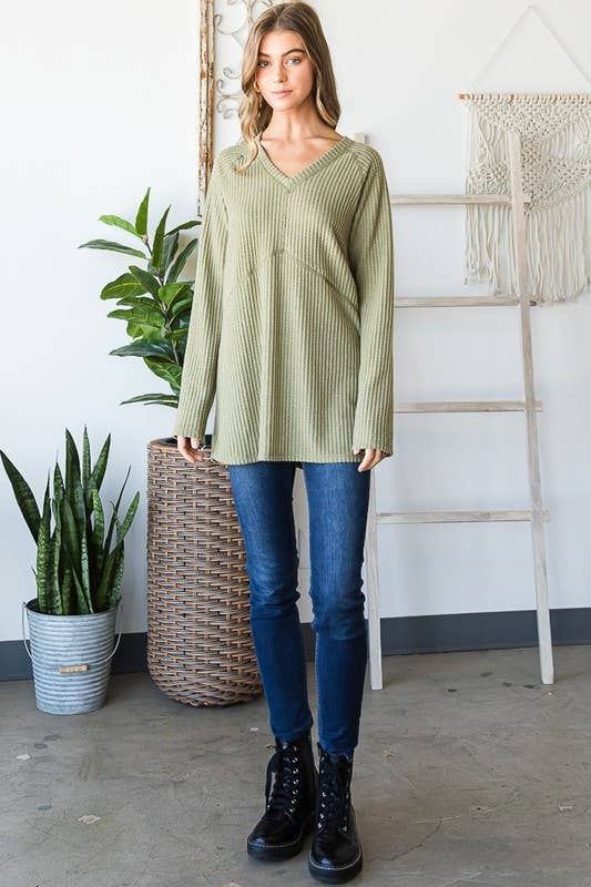 Solid Waffle Stitch Top