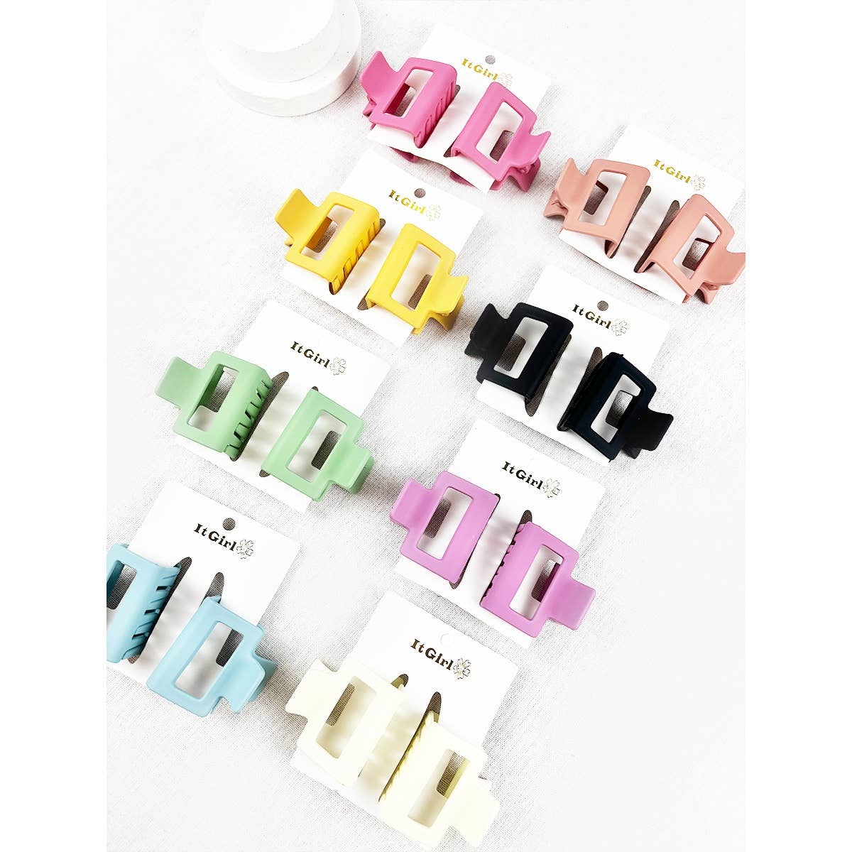 Duo Medium Size Matte Rectangle Claw Clip