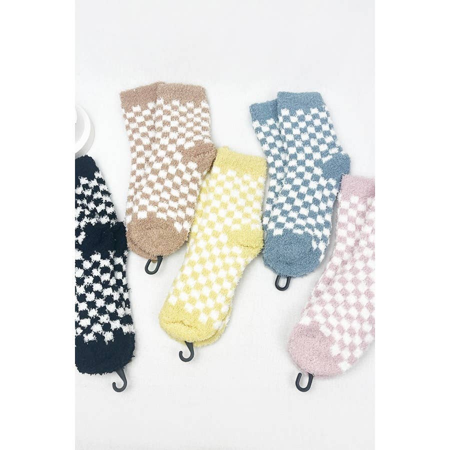 Checker Fleece Socks