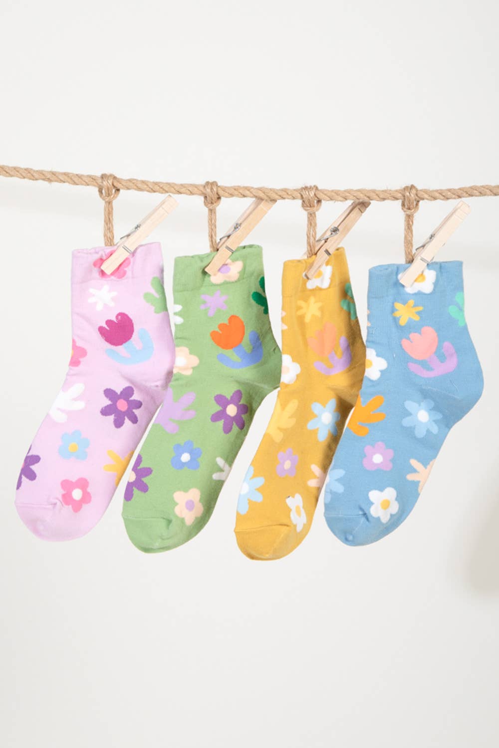 Floral Print Socks