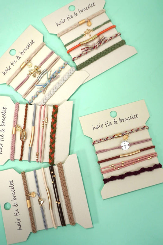 Charm Bracelet & Hair Tie Set