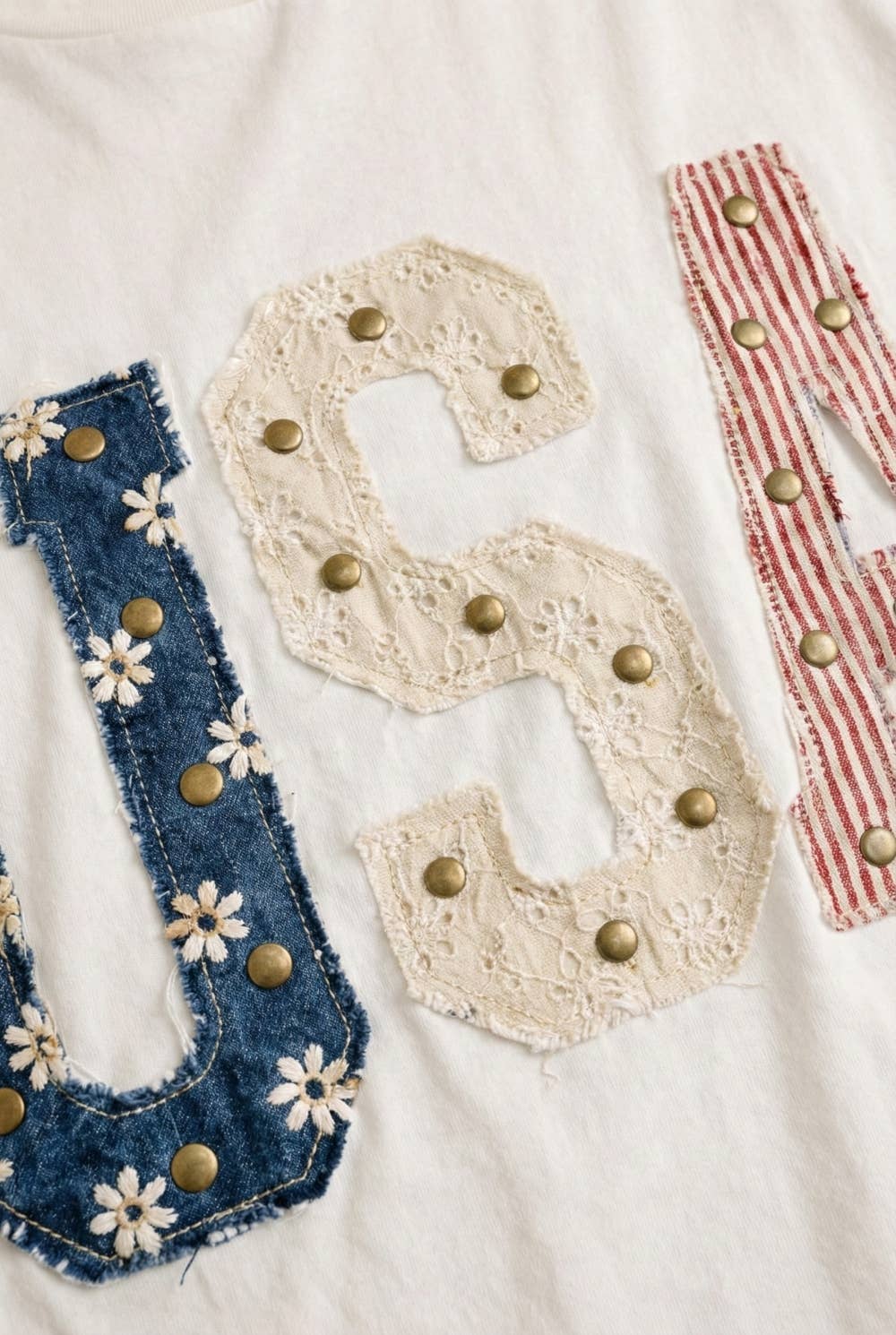 USA Patch Studded Tee