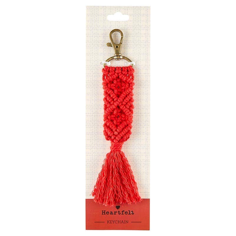 Macrame Keychain-Red