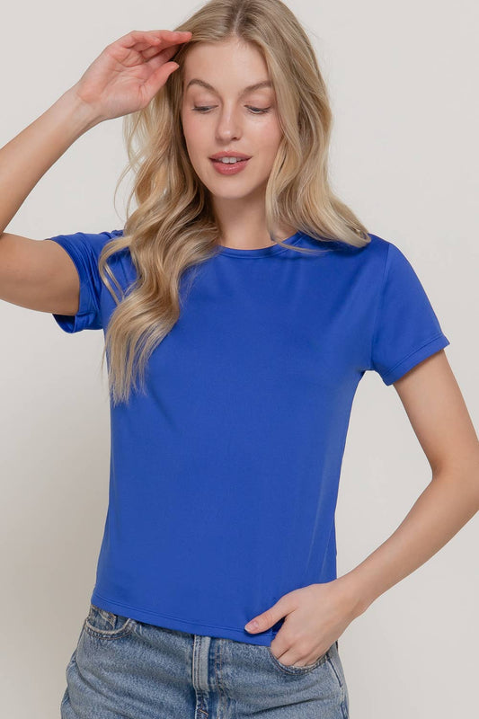 Short Sleeve Butter Soft Round Neck Top