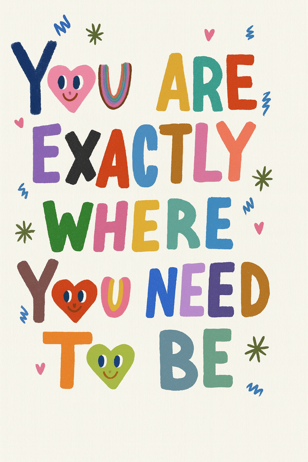 You Are Exactly Where You Need To Be/Life Is Good Reversible Graphic Mock-Neck Crop Sweatshirt