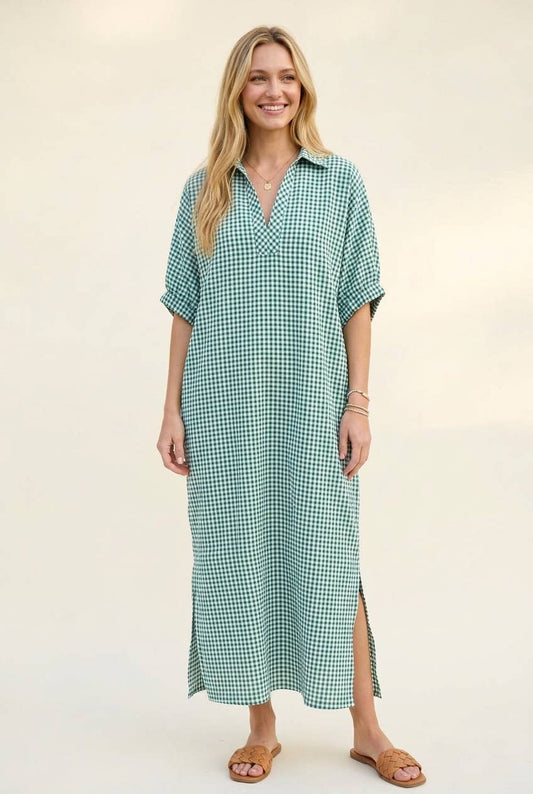 Gingham Maxi Dress