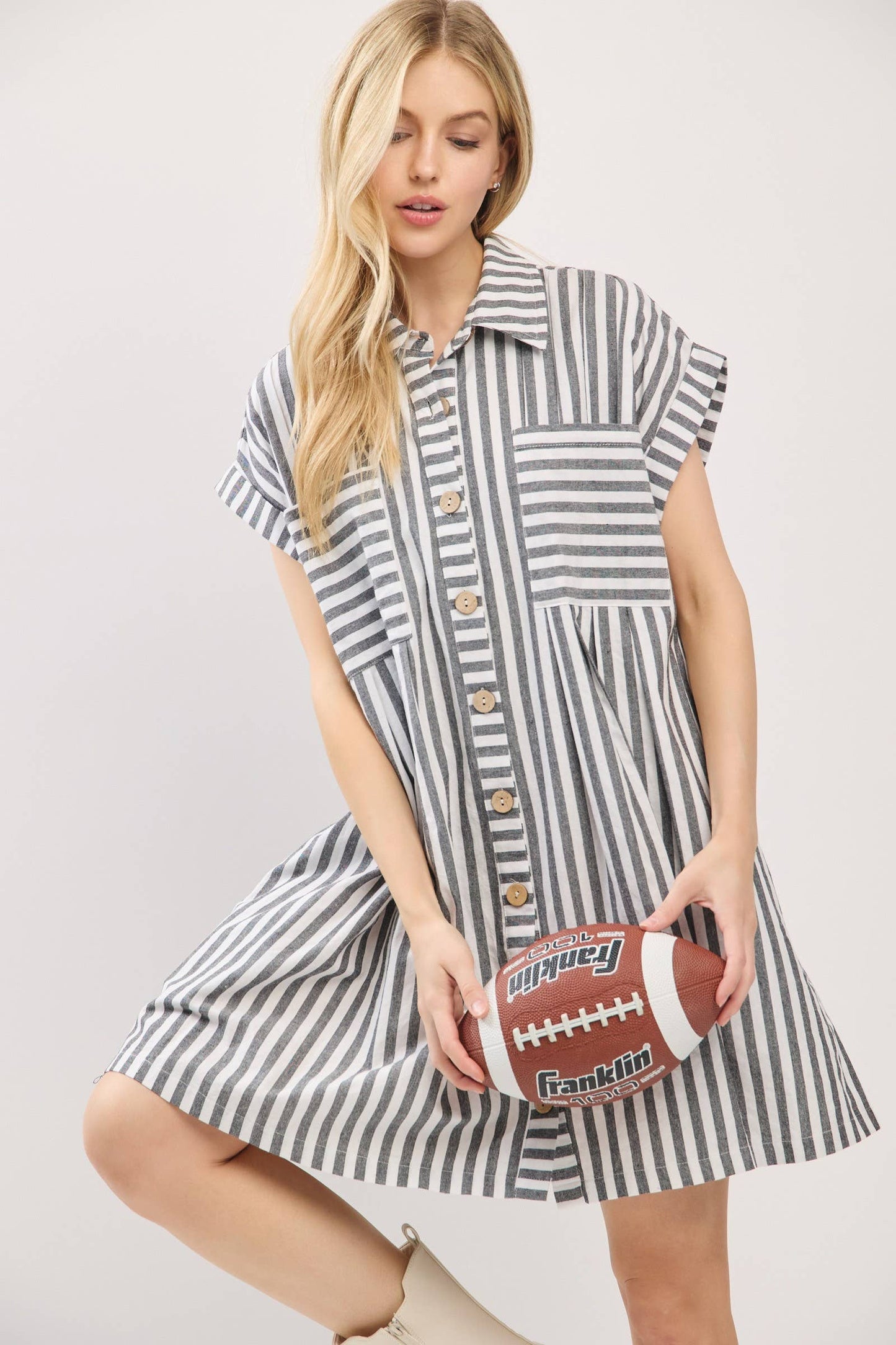 Cotton Striped Dress
