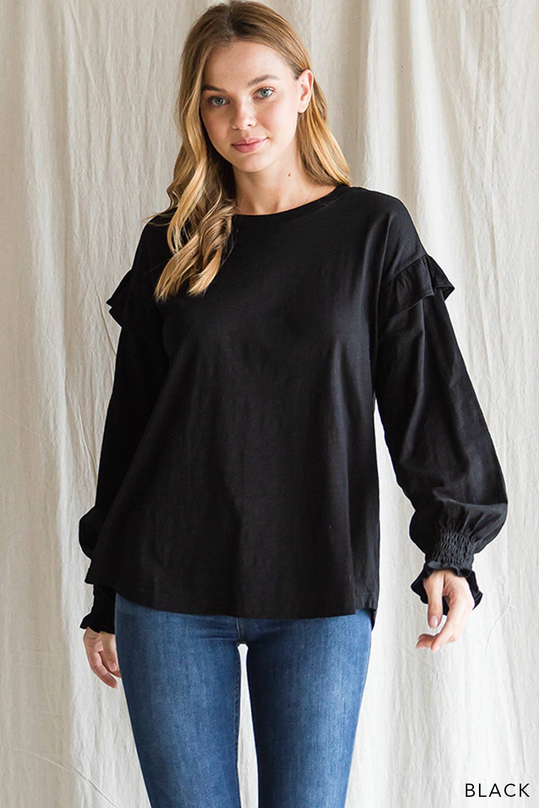 Women's Cotton Ruffle Top