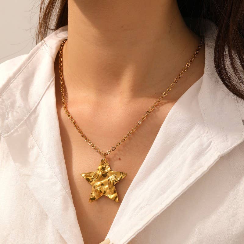 18K Tarnish Free Star Necklace