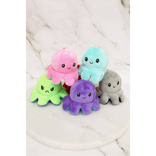 Reversible Octopus Plushie Key Chain