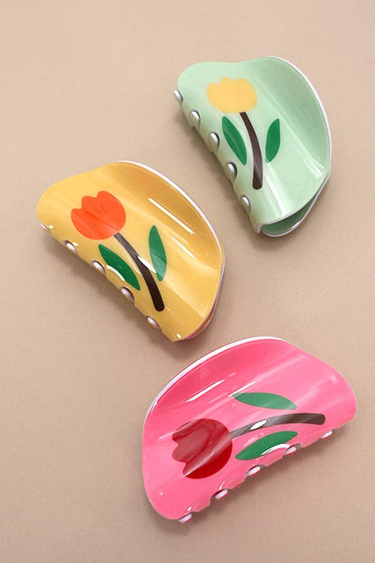 Floral Hair Claw Clip