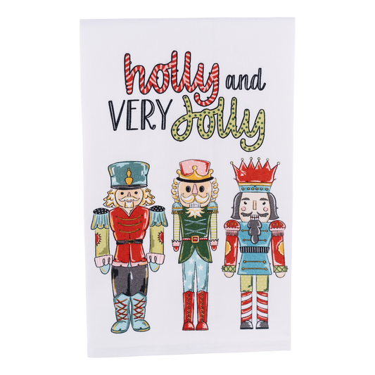 Holly Jolly Nutcracker Tea Towel
