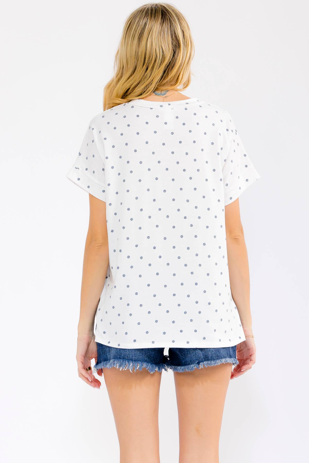 Polka Dot Flowy Top