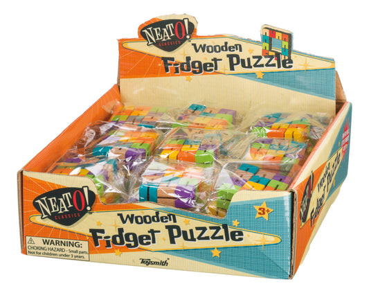 Neato! Wooden Fidget Puzzle, Colorful, Retro, Classic