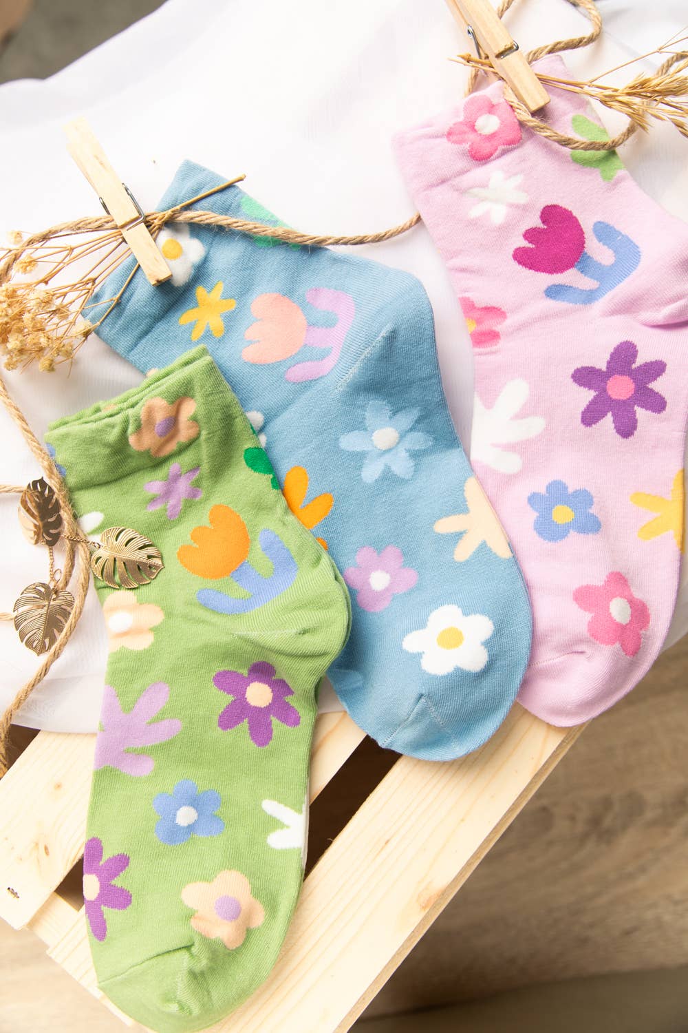 Floral Print Socks