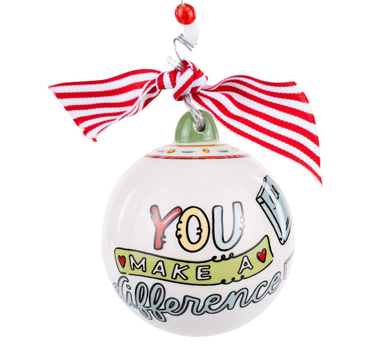 Teacher Make a Difference Holiday Ornament