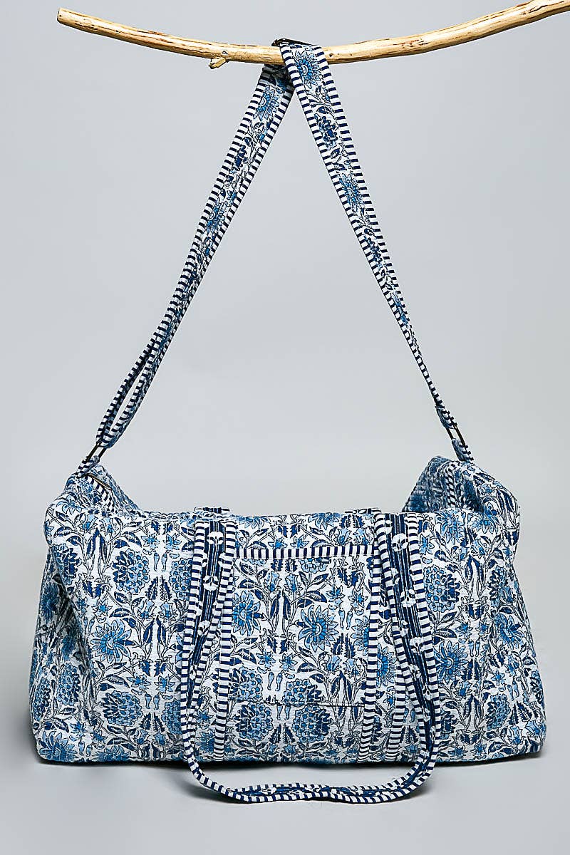 Front Pocket Quilted Adjustable Strap Duffel Bag