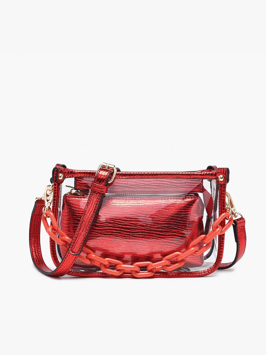 Jessica Stadium Clear Crossbody Bag – Chain Strap