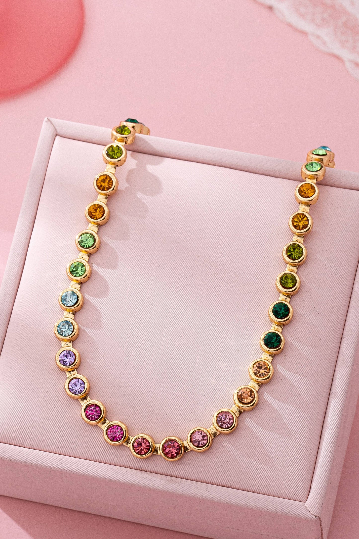 Gemstone Tennis Necklace