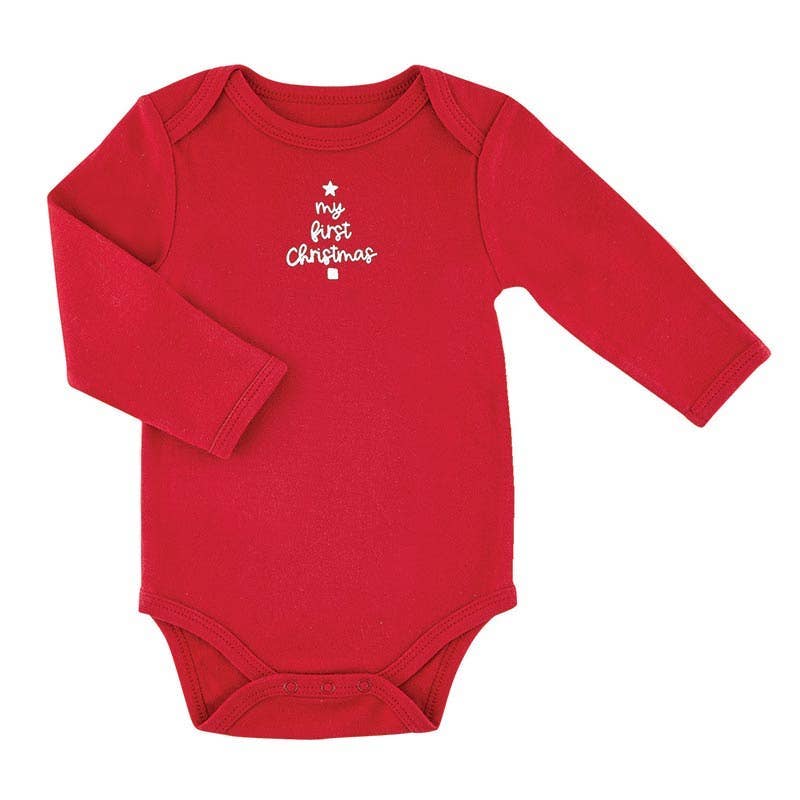My First Christmas Baby Long Sleeve Snapshirt
