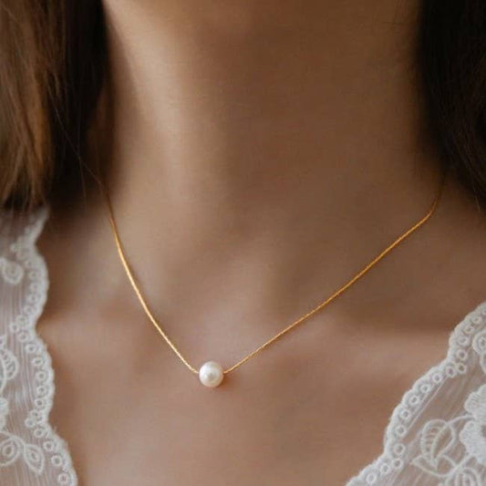 Waterproof Dainty Pearl Necklace