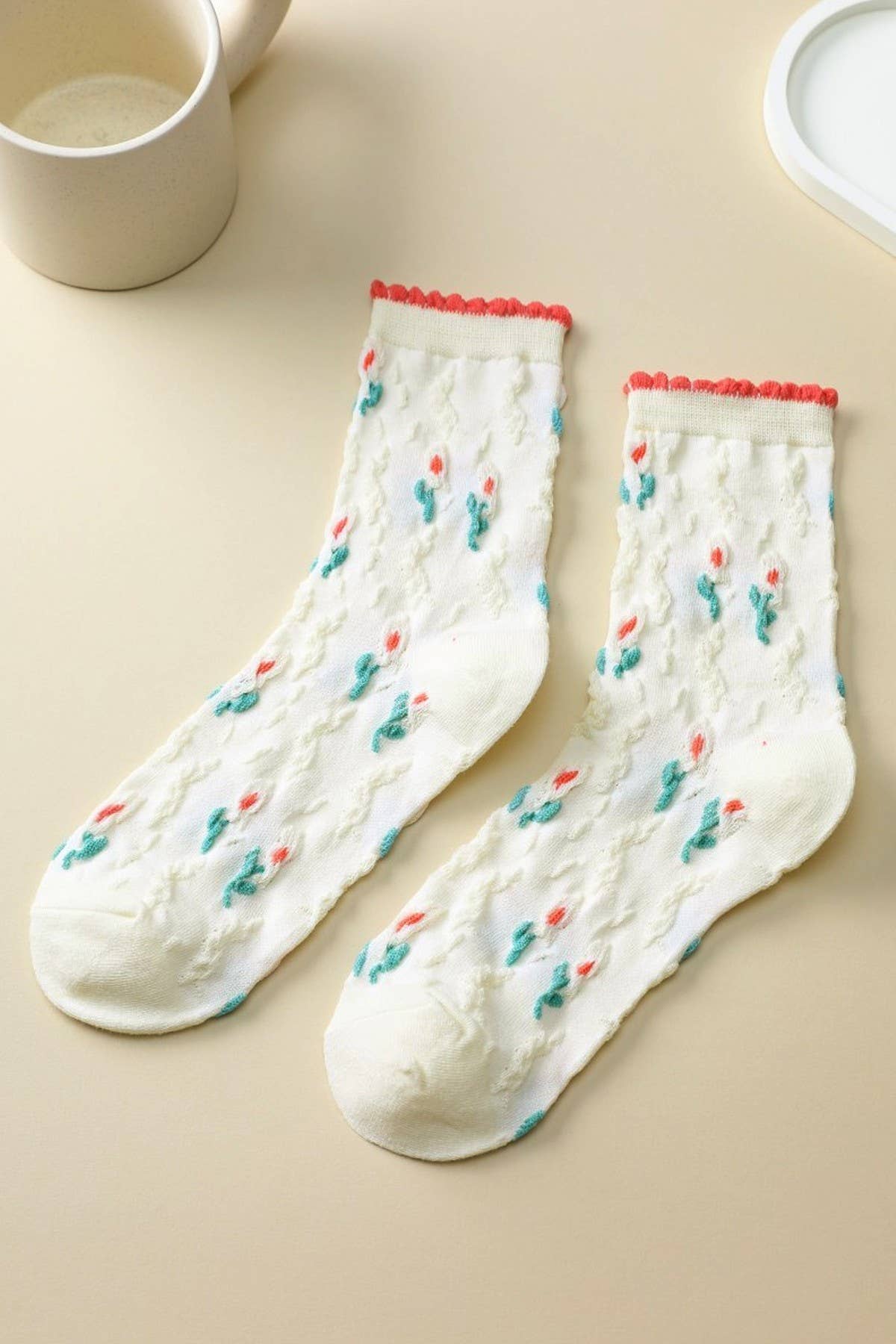 Embroidered Crew Sock