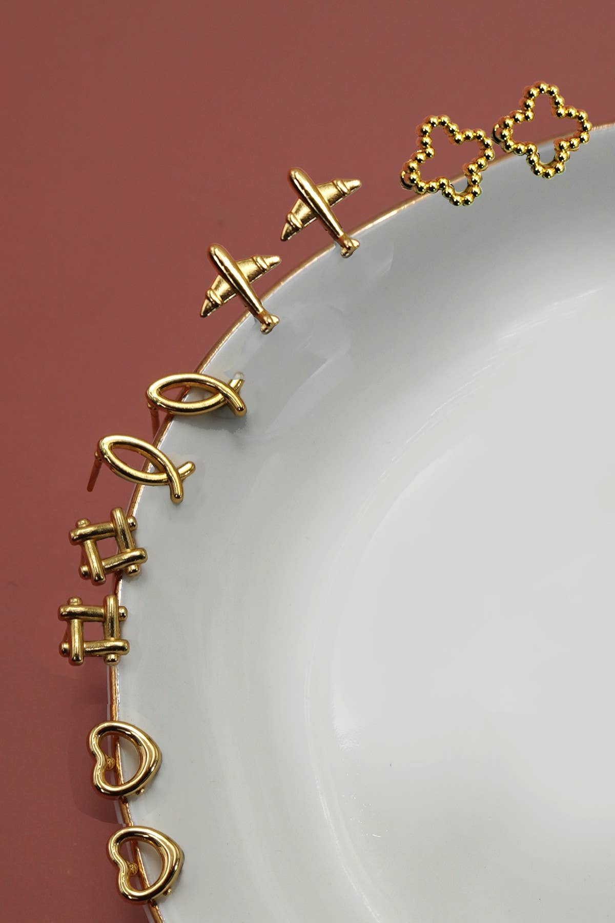 18K Stainless Steel Stud Earrings