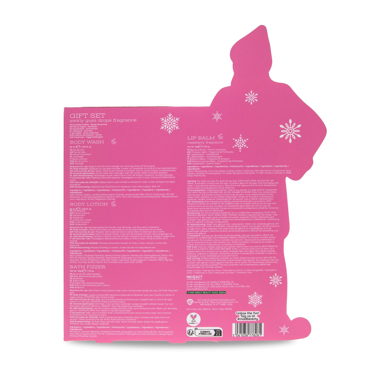 Elf Gift Set Body Wash, Body Lotion, Lip Balm, Bath Fizzer
