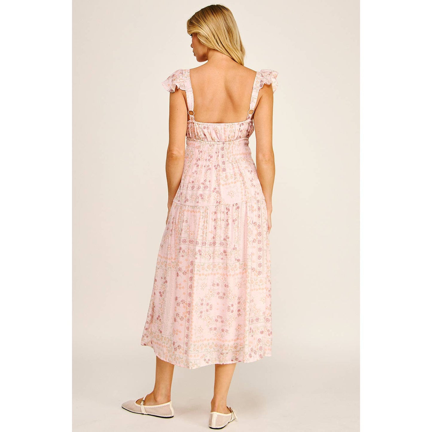Patchwork Bloom Midi Dress