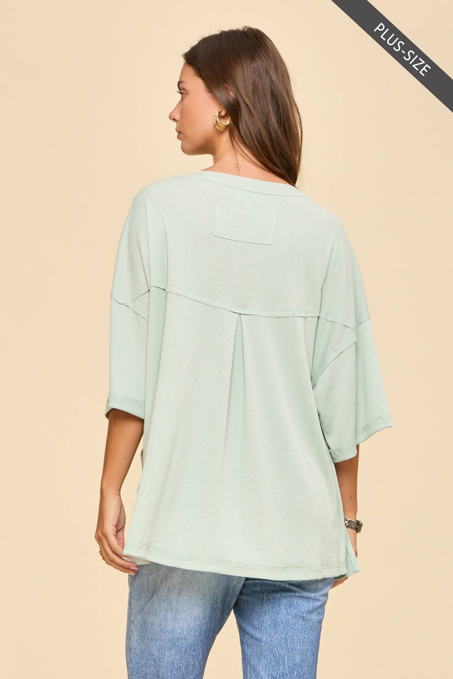 Ribbed Boyfriend Knit Top