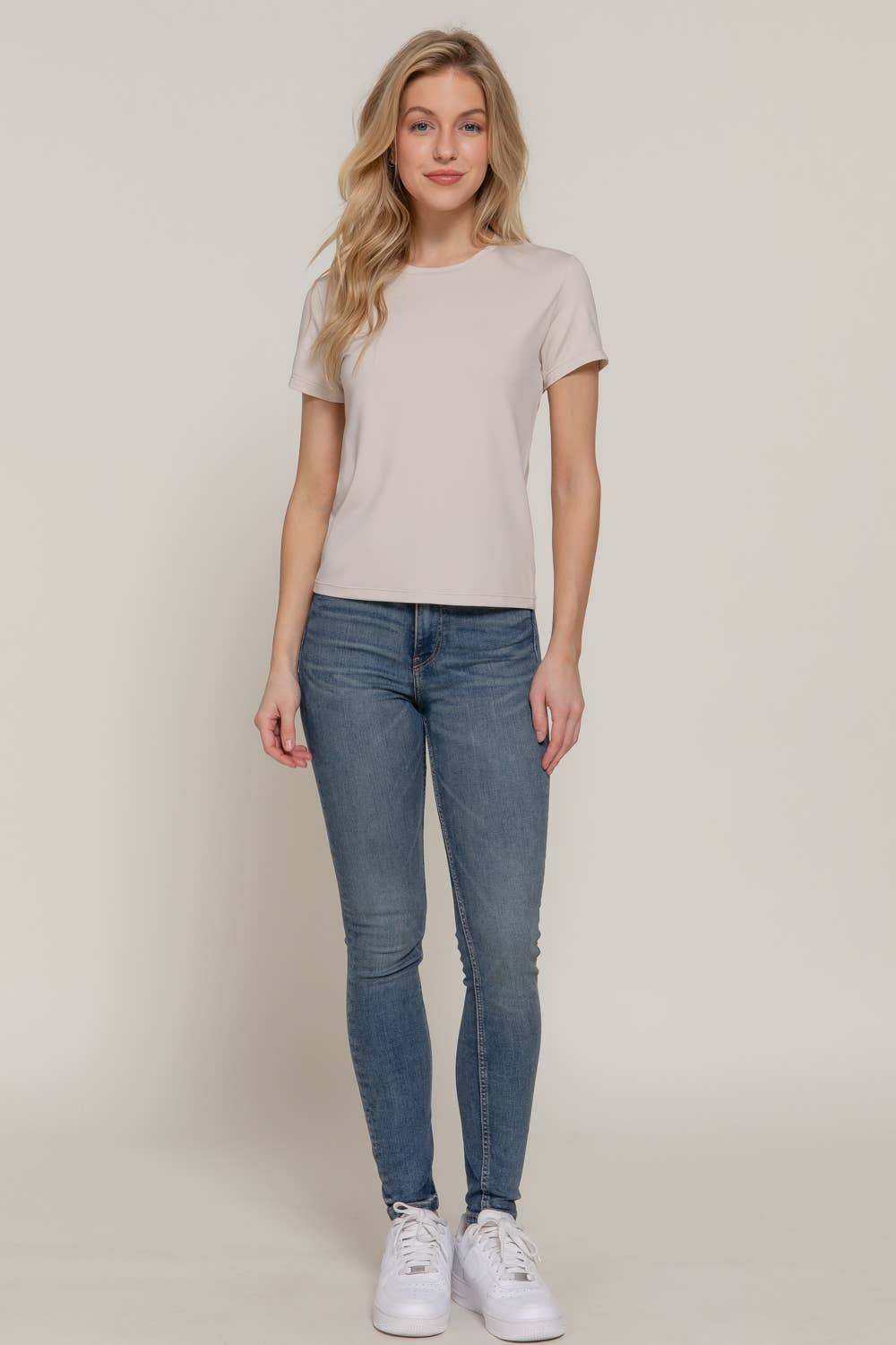 Short Sleeve Butter Soft Round Neck Top