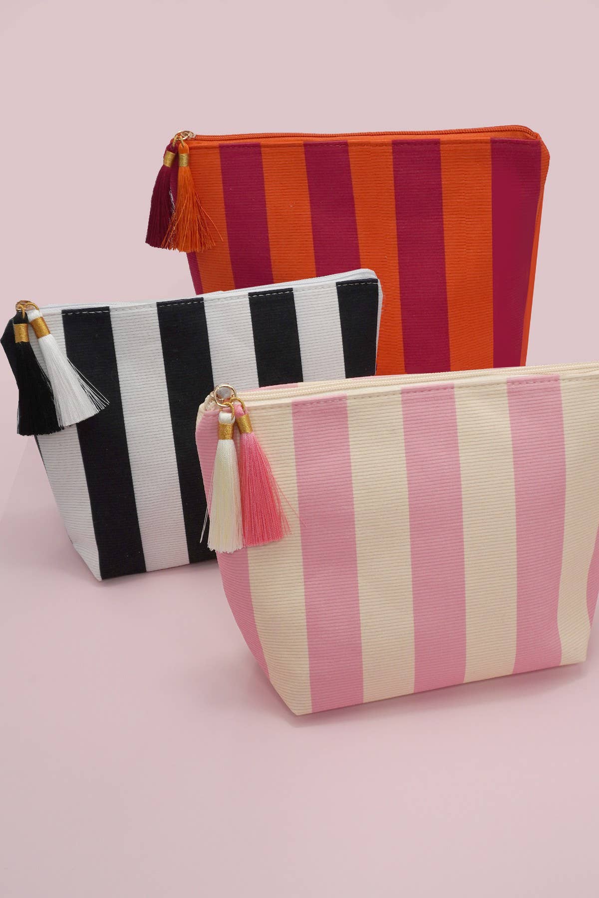 Striped Tassel Bag