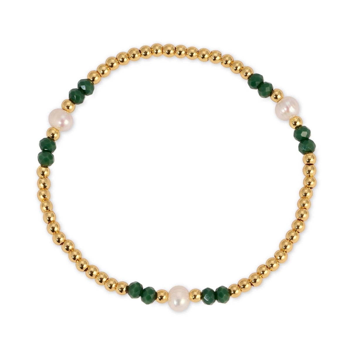Assorted 3mm Beaded Crystal & Pearl Stretch Bracelets
