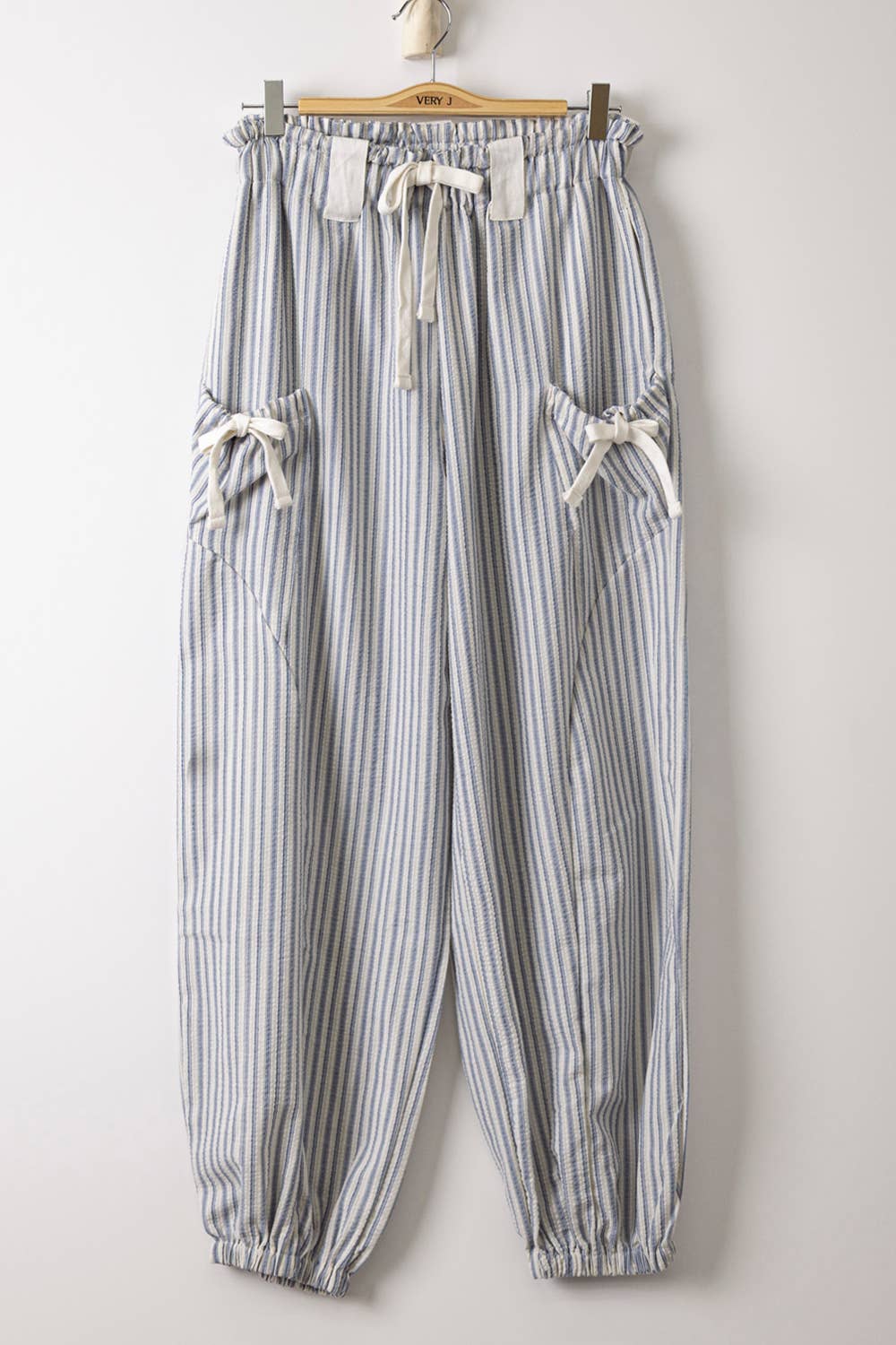 Stripe Textured Woven Pants