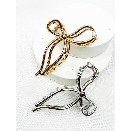 Medium Metal Bow Hair Claw Clip