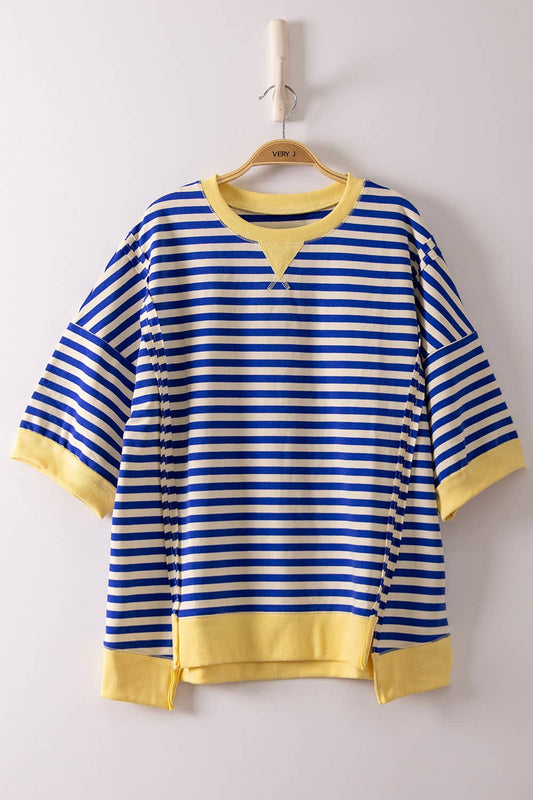 Ava Stripe Casual Knit Top