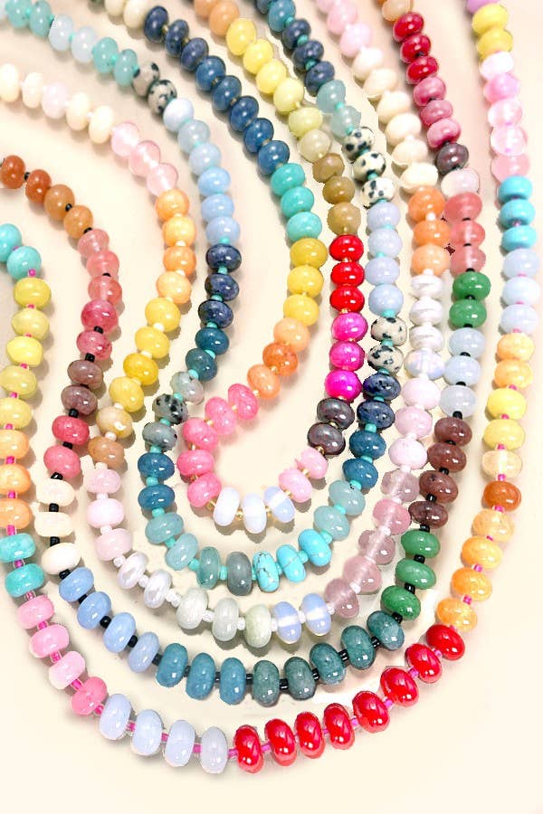Agate Stone Bead Necklace