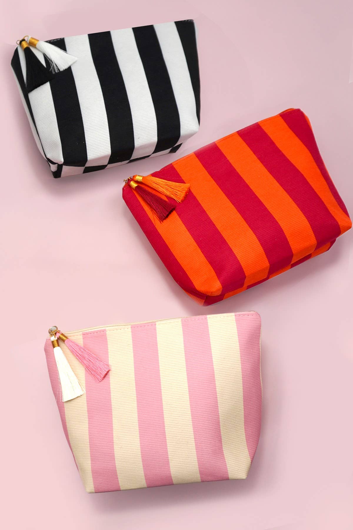 Striped Tassel Bag