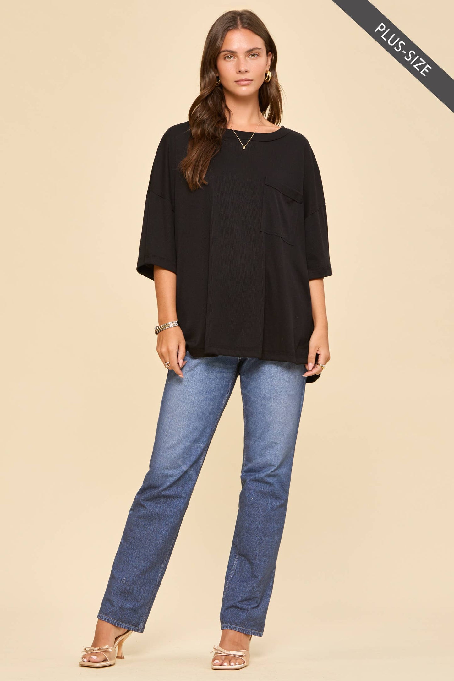 Ribbed Boyfriend Knit Top